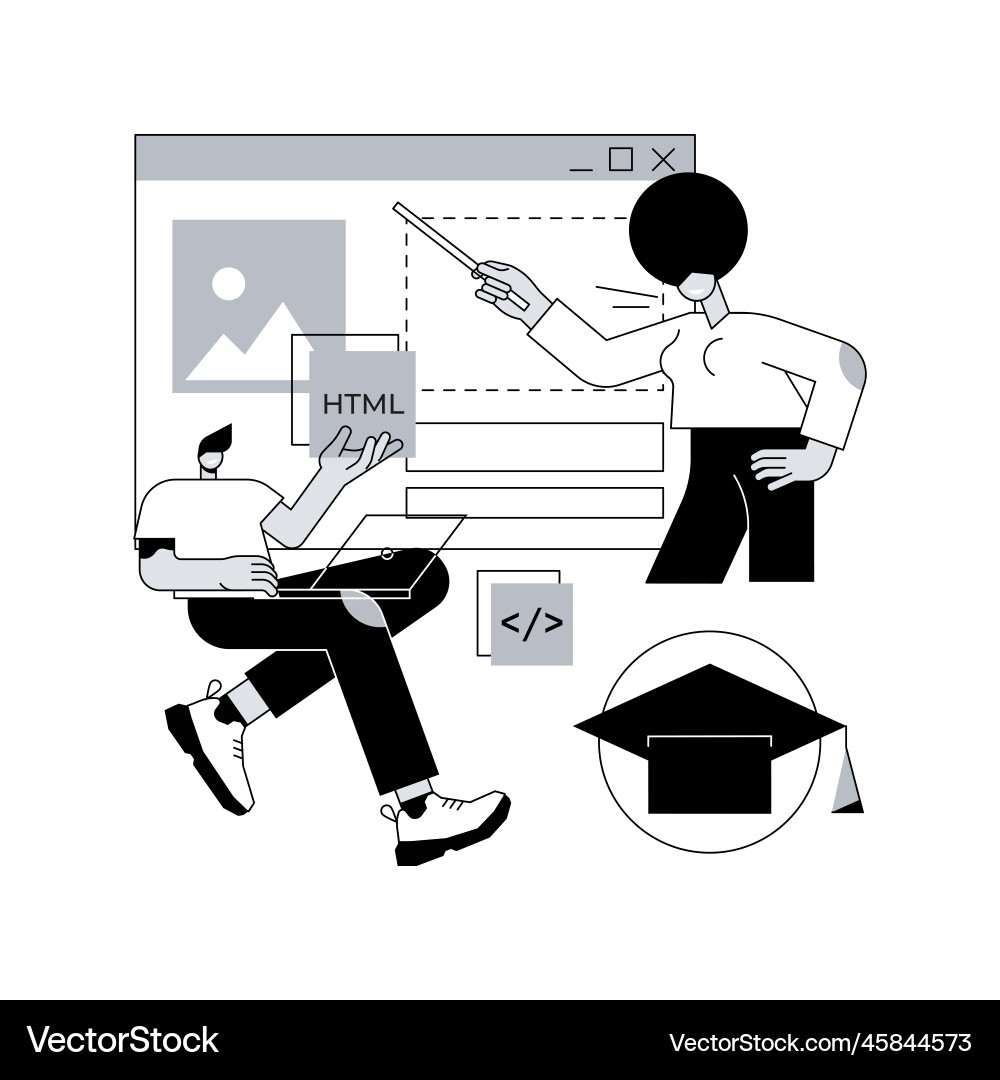 Web development courses abstract concept Vector Image