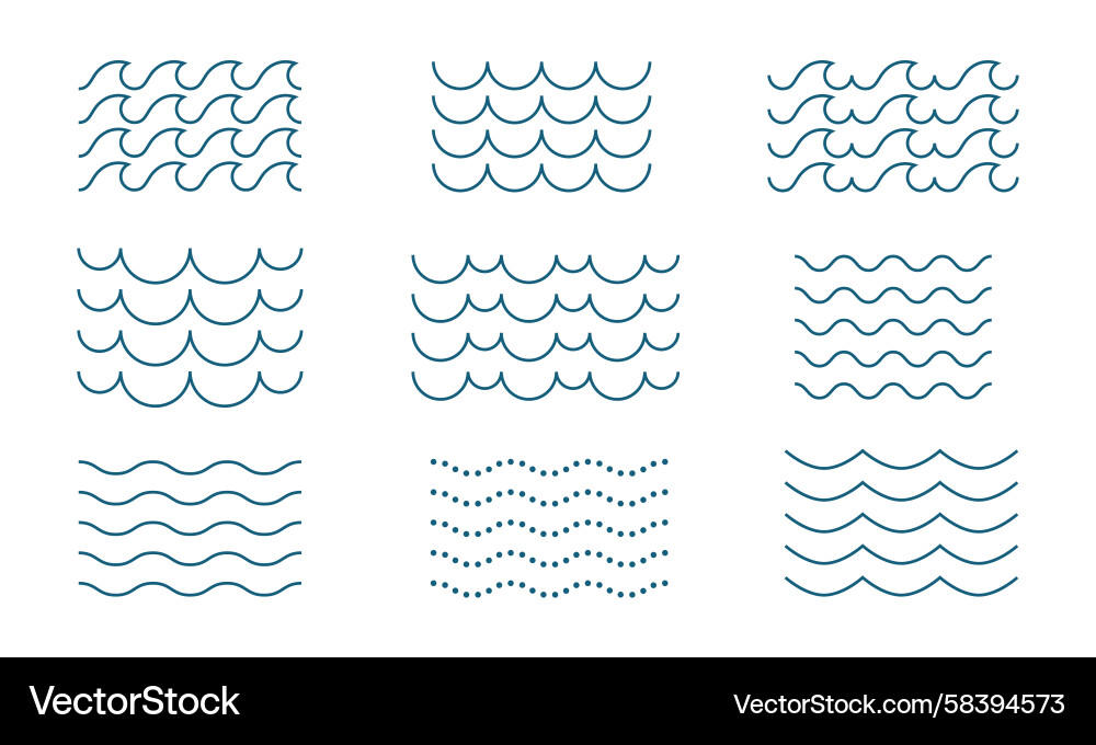Zigzag Wave Pattern - Fluid Lines Vector Image