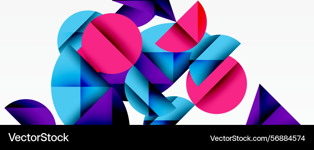 Abstract geometric shapes overlap creating Vector Image