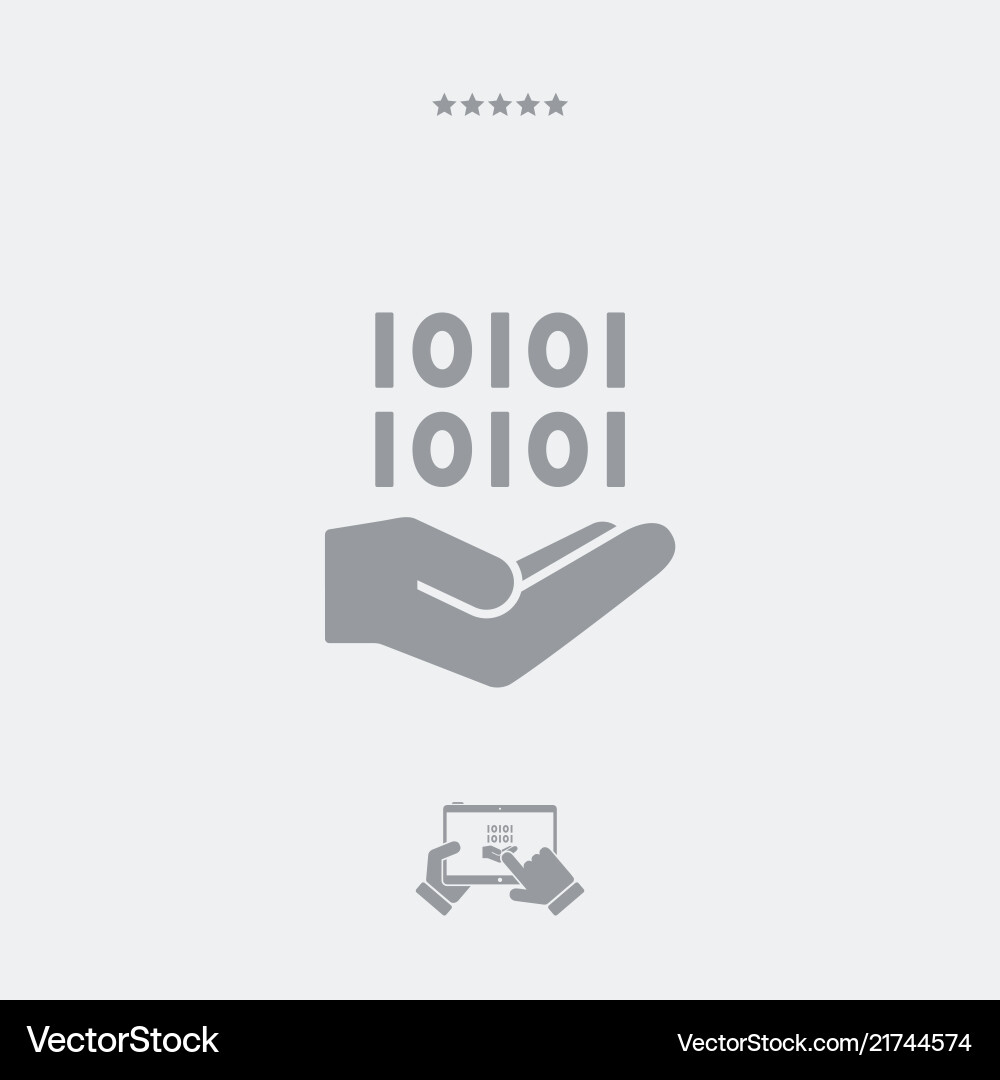 Binary code concept - minimal icon vector image