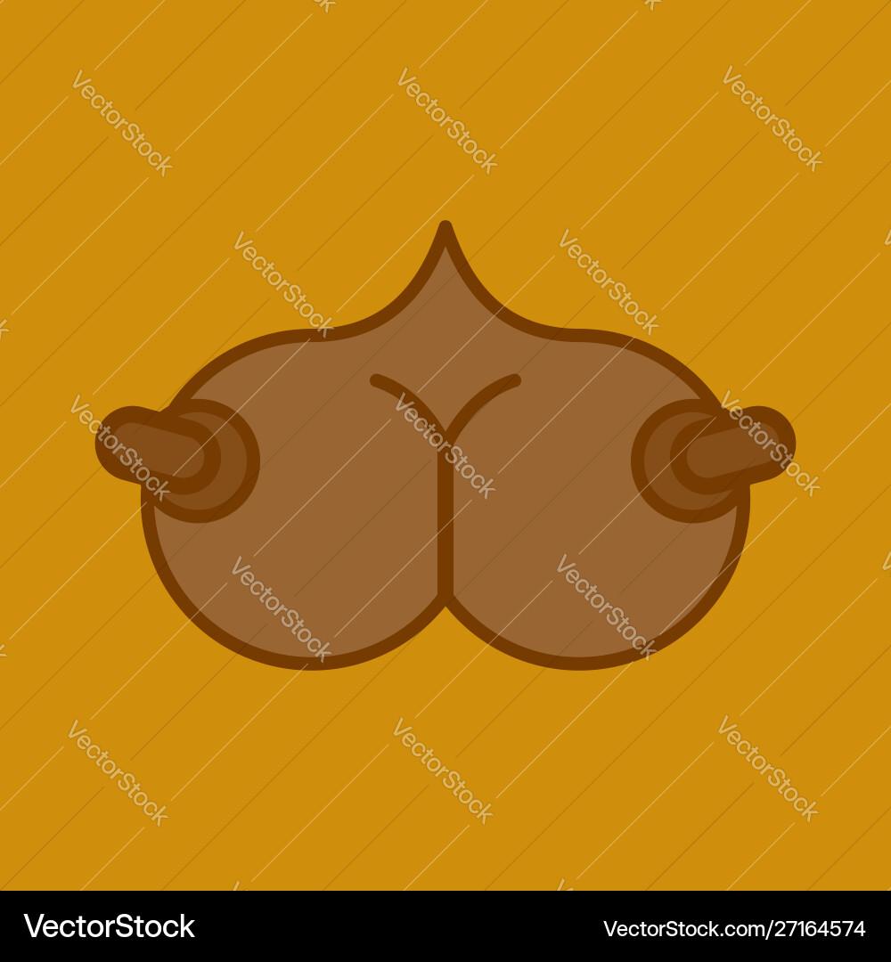 Boobs african american isolated big female tits Vector Image