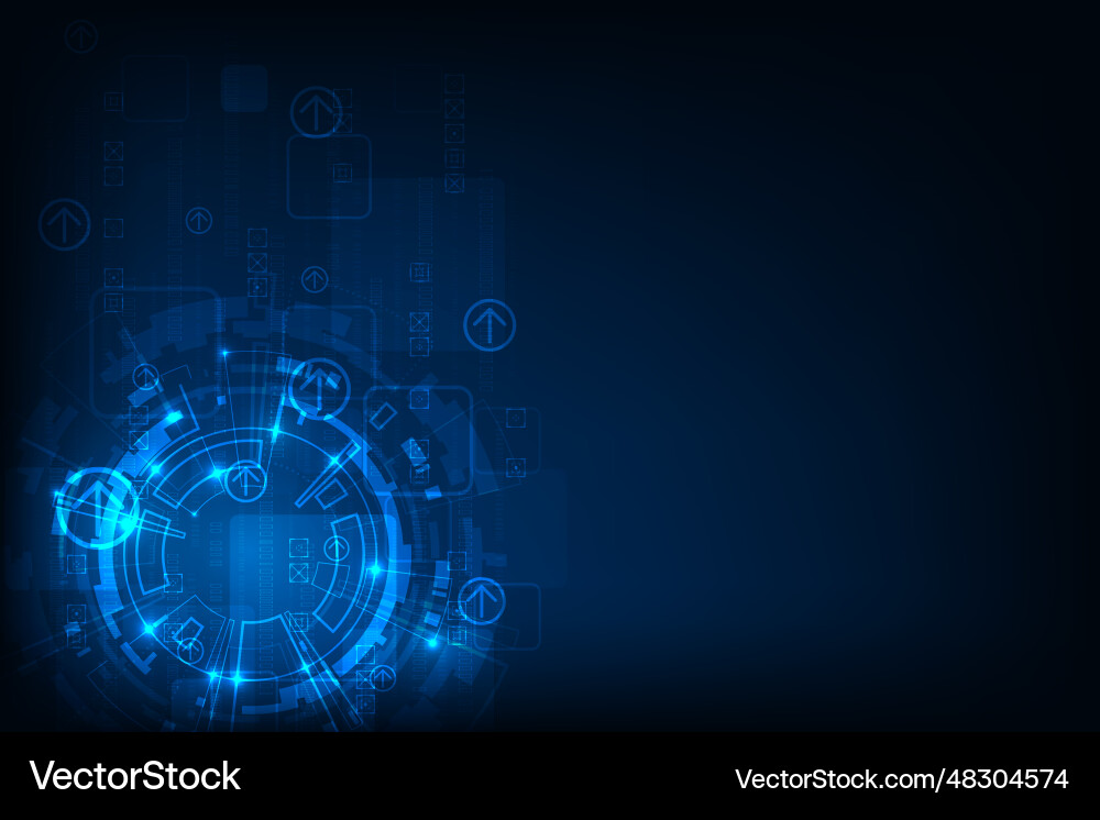 Circle circuit abstract technology background Circle circuit abstract technology background vector image