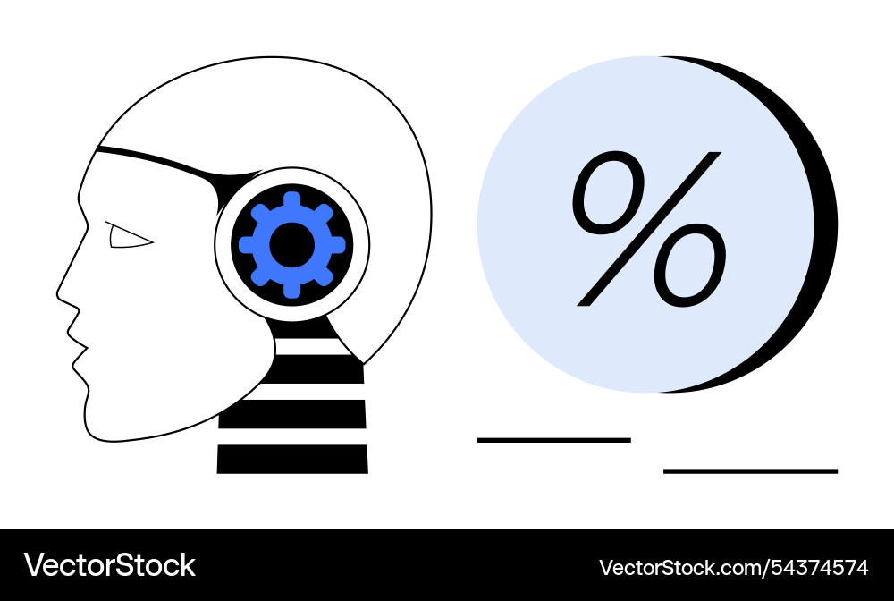 Concept of artificial intelligence and data Vector Image