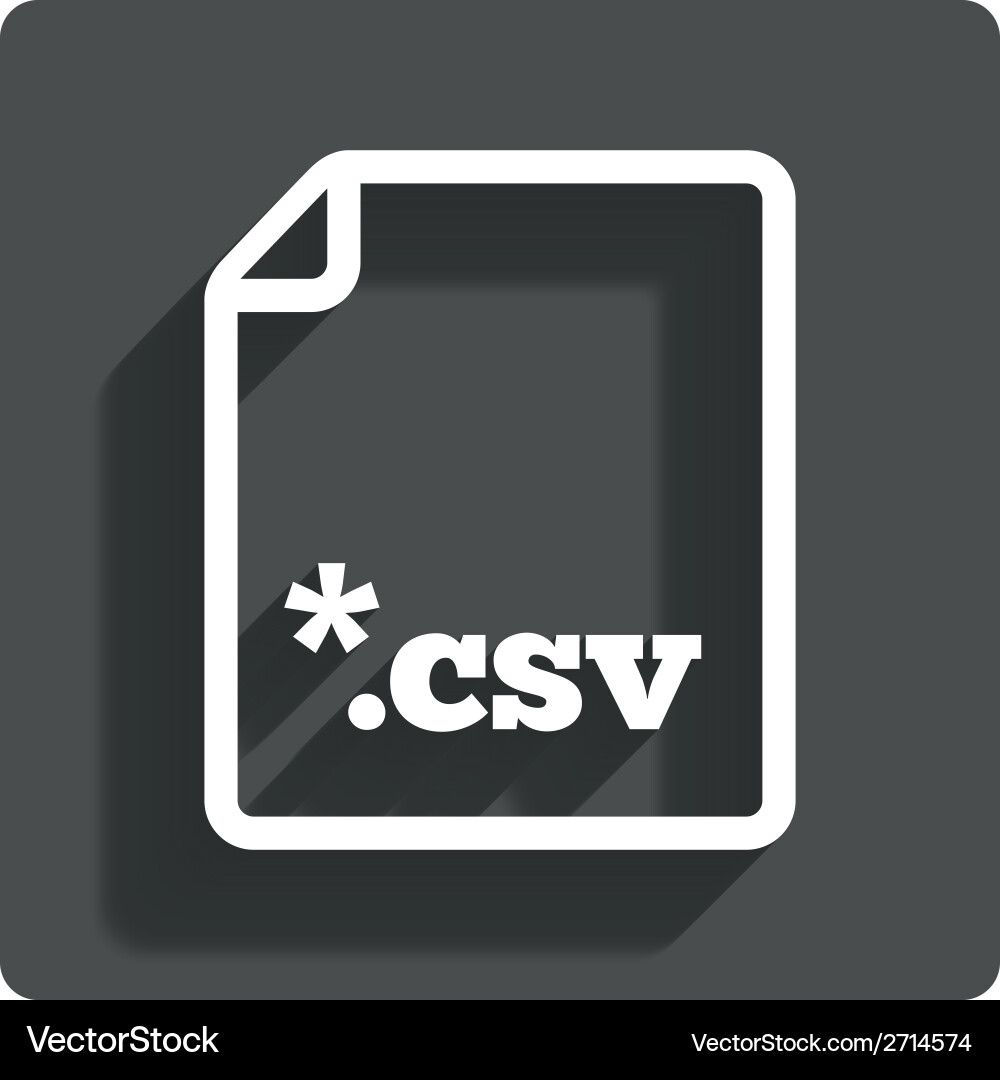 File document icon download csv button vector image