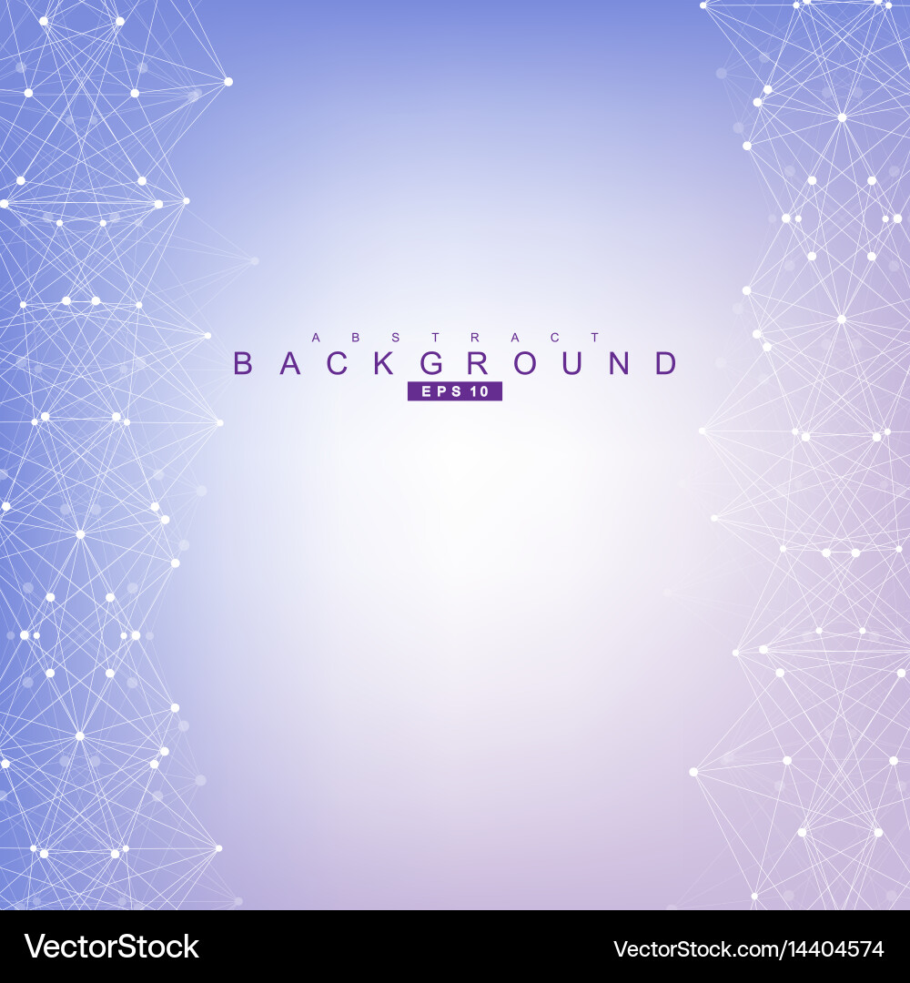 Geometric abstract background with connected line Vector Image