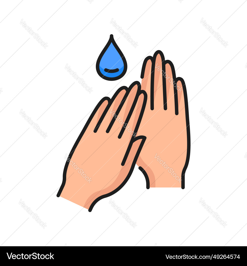 Hand moisturizing lotion skin care line icon Hand moisturizing lotion skin care line icon vector image