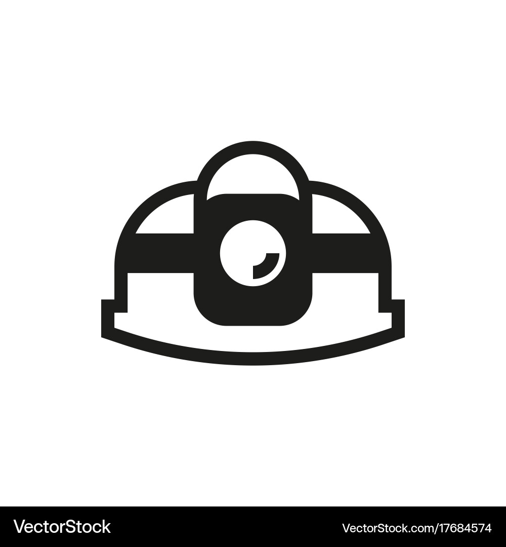 Helmet icon on white background Vector Image