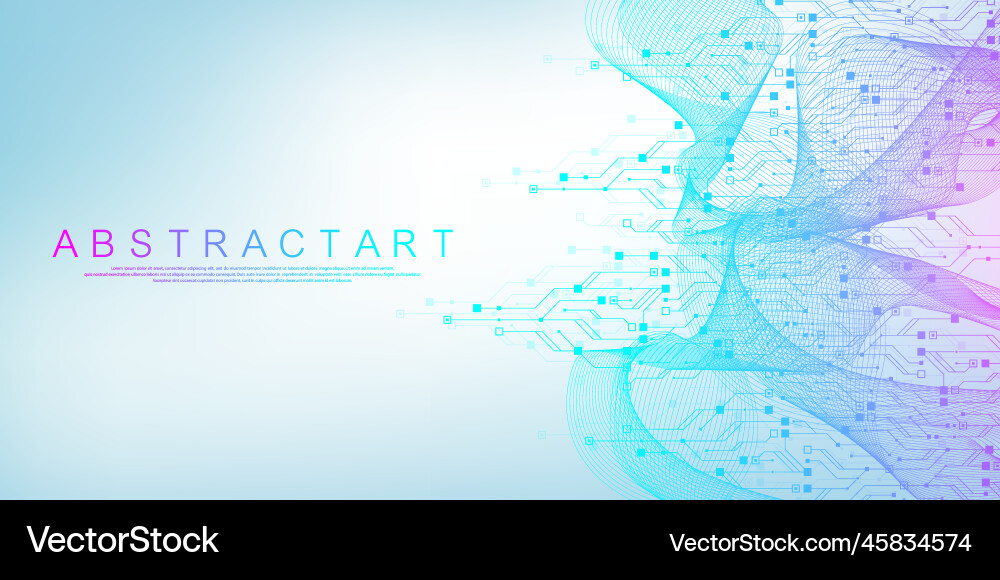 Quantum computer technologies concept futuristic Vector Image