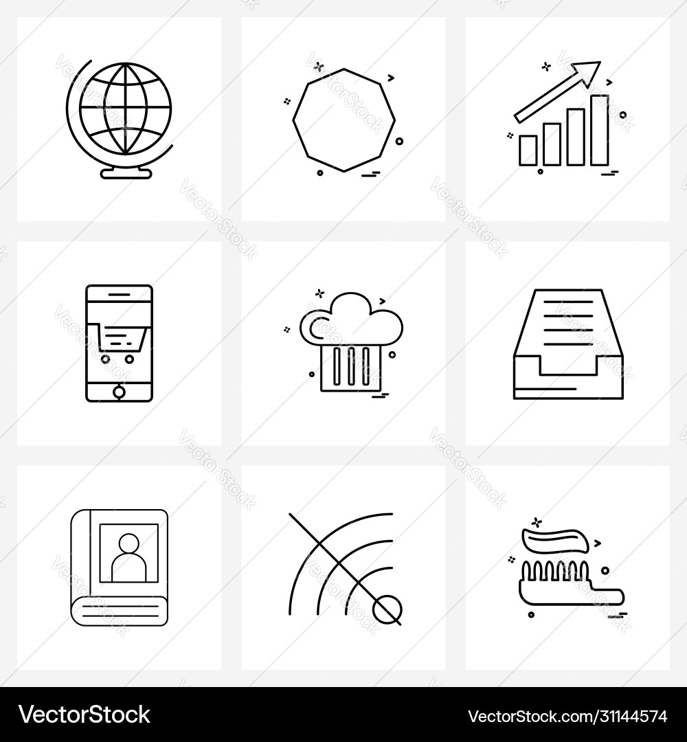 Set 9 ui icons and symbols for basic beer vector image