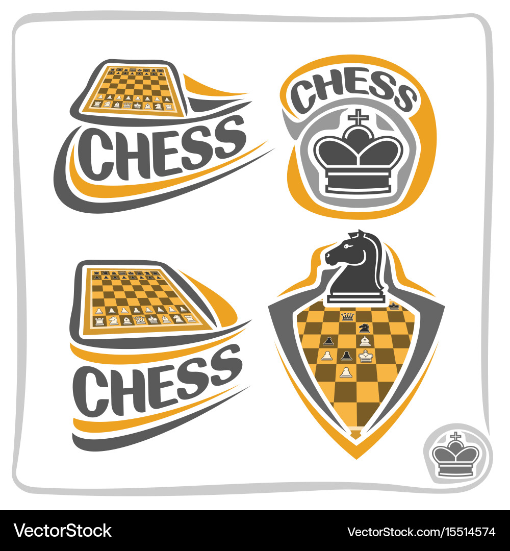 Set icons for chess game Vector Image
