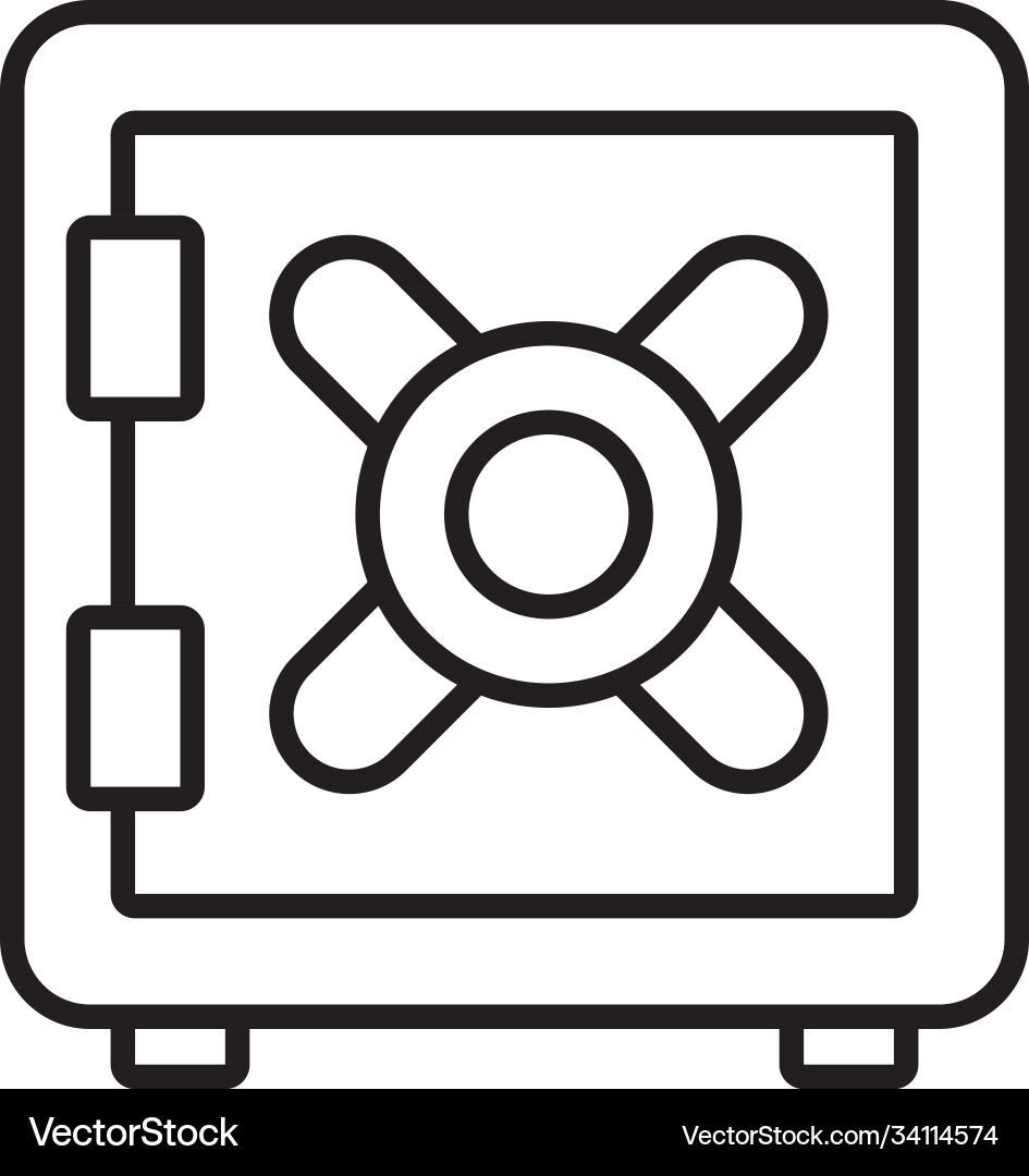 Strongbox icon image line style Vector Image