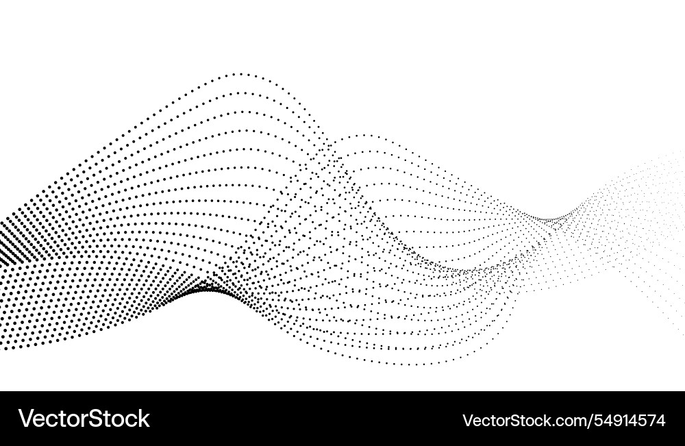 Wave pattern of many dots pop art style plain Vector Image