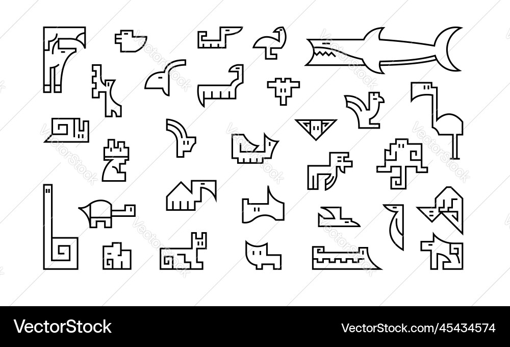 White-black pattern in line-art style for print White-black pattern in line-art style for print vector image