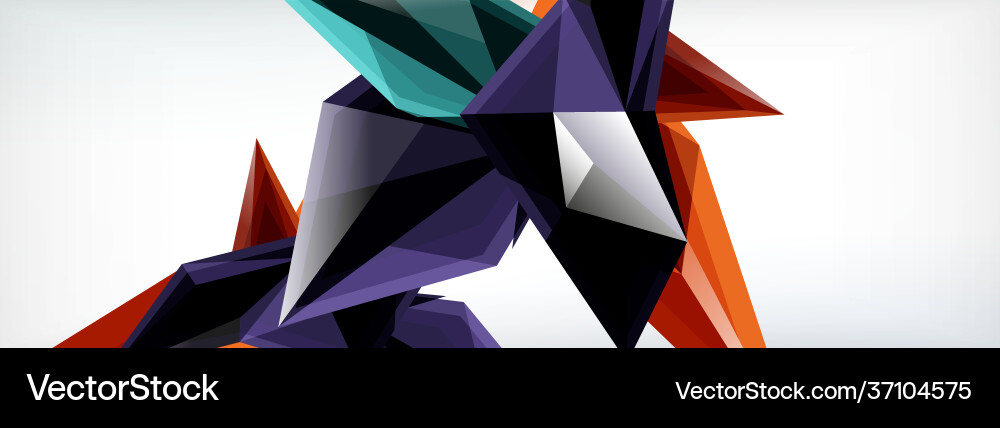 3d triangles and pyramids abstract Vector Image