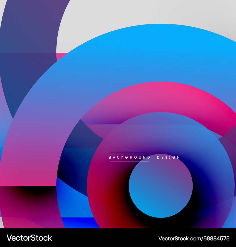 Abstract Colorful Circle Overlap Vector Image