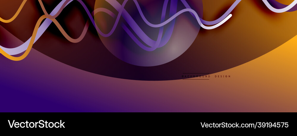 Abstract gradient background with wave line Vector Image