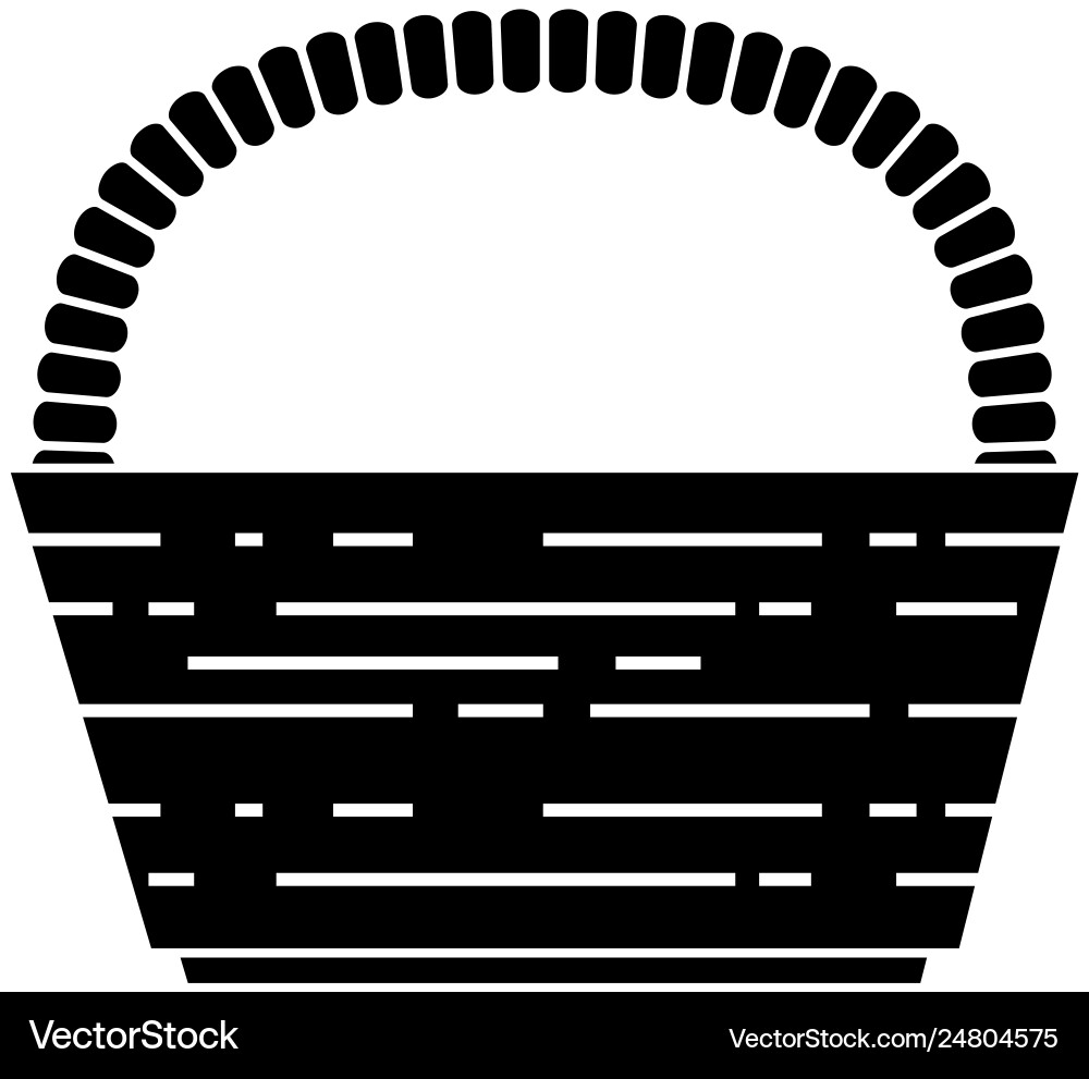 Basket straw empty icon Vector Image