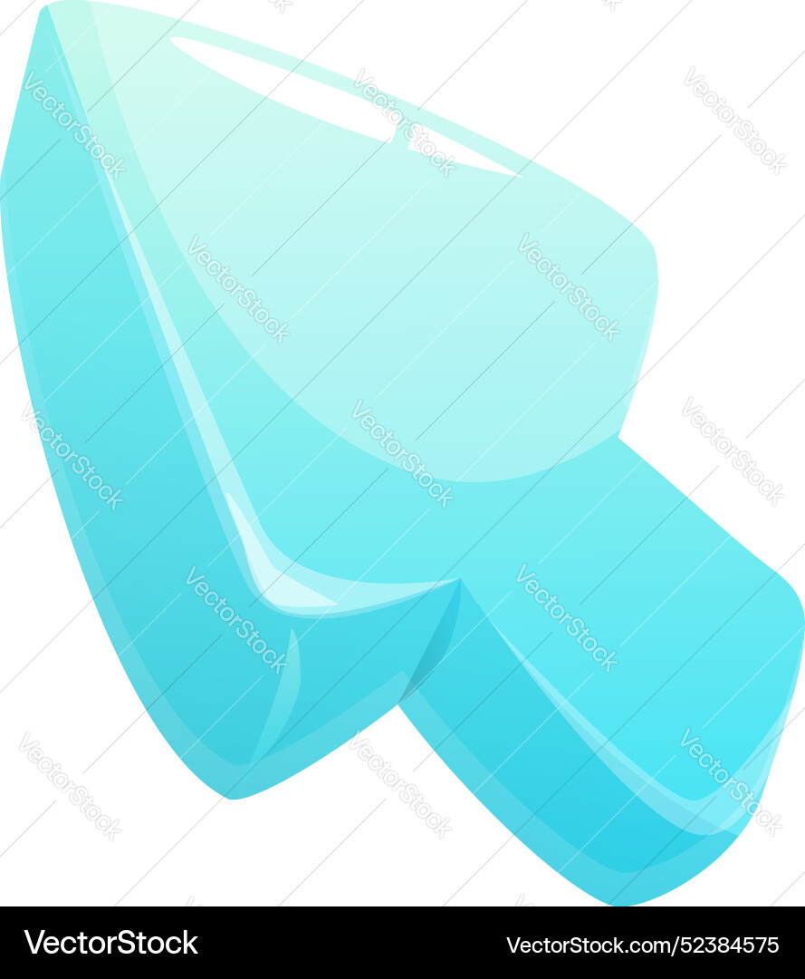 Blue cursor is pointing to the right side Blue cursor is pointing to the right side vector image