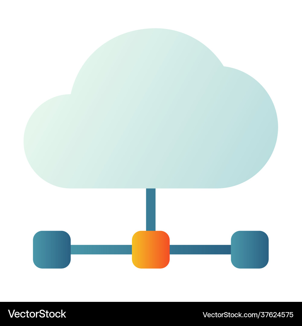 Cloud internet connection network single isolated Cloud internet connection network single isolated vector image