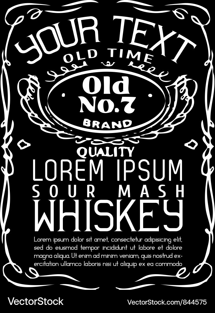 Custom Bottle Label Templates vector image