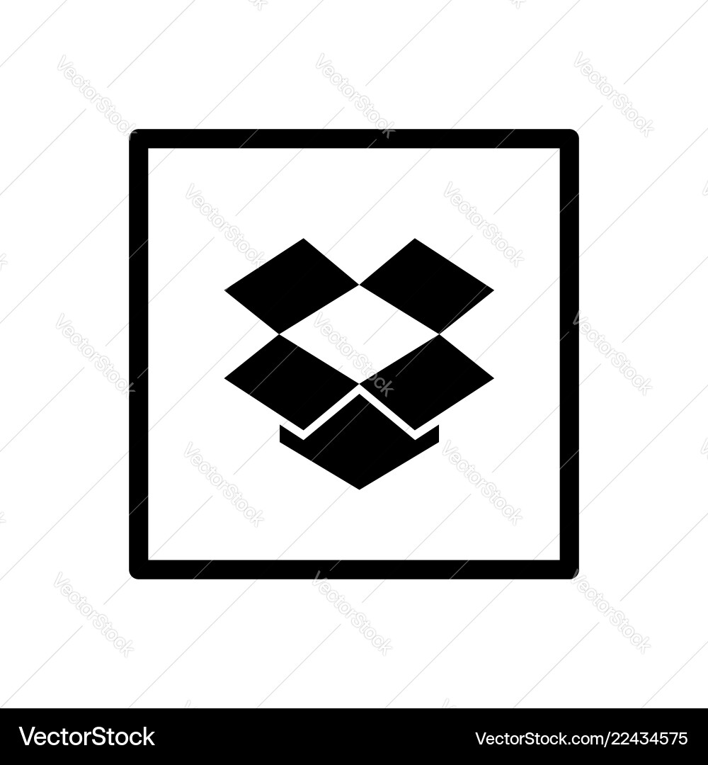 Dropbox icon design Dropbox icon design vector image