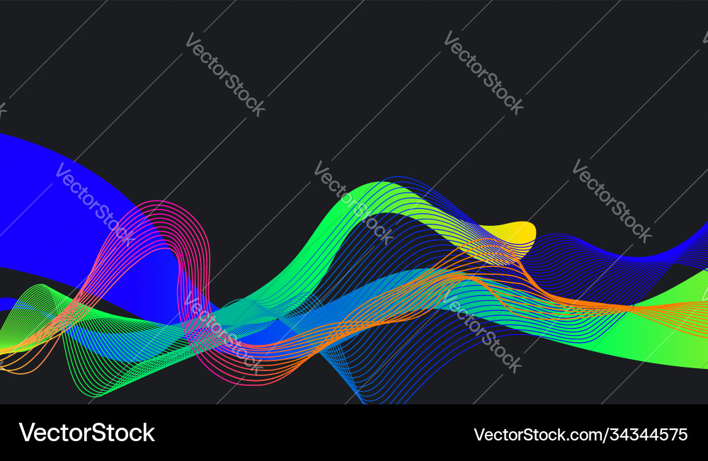 Glowing abstract flowing line waves background Glowing abstract flowing line waves background vector image