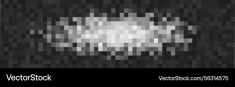 Horizontale pixelierte Mosaik Zensorleiste verwischt Vektorbild