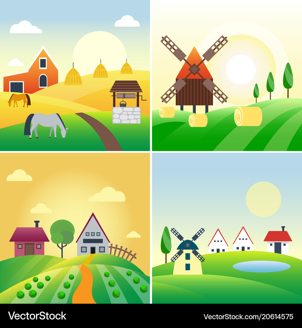 Landwirtschaftsbanner ländliche Landschaftsprodukte Landwirtschaftsbanner ländliche Landschaftsprodukte vektorbild