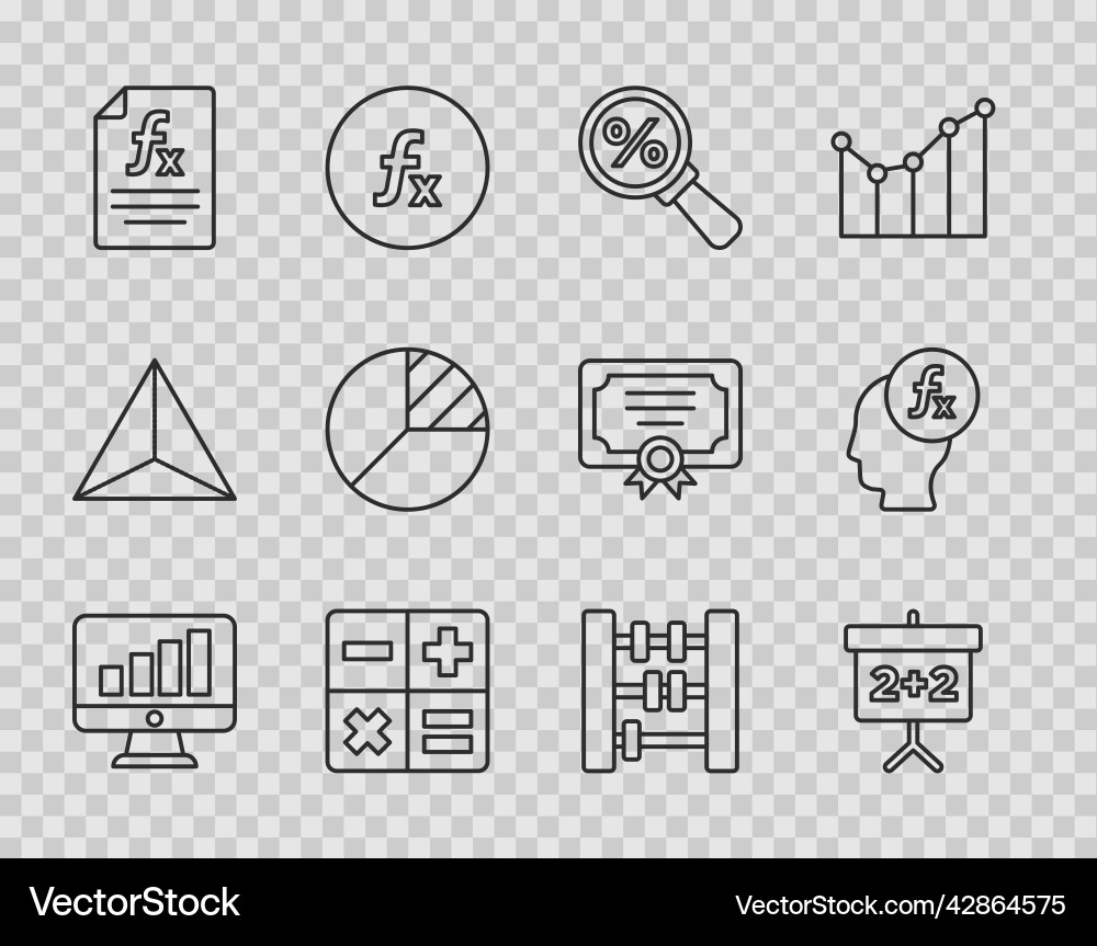 Set line computer monitor with graph chart Set line computer monitor with graph chart Vector Image