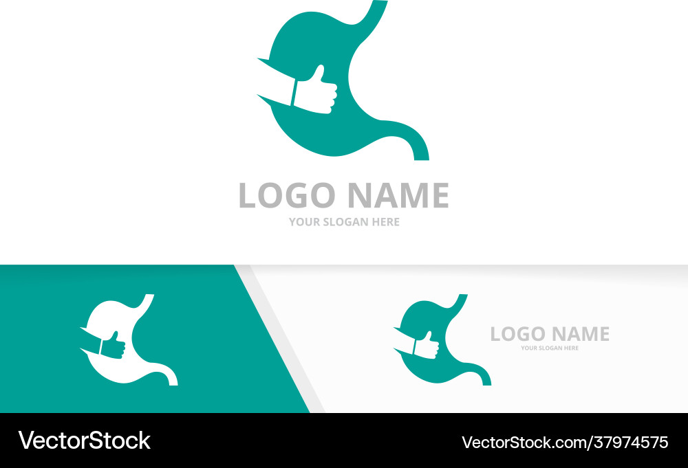 Stomach und ähnliche Logokombination Stomach und ähnliche Logokombination vektorbild