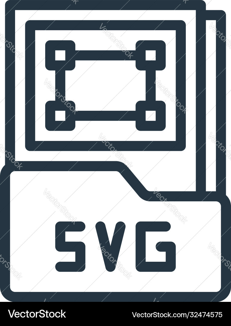 Svg file icon isolated on white background Vector Image