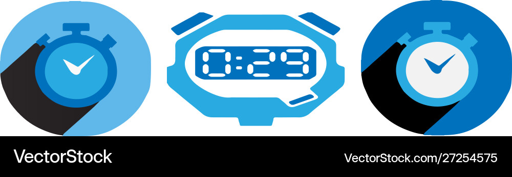 Timer icon on color background Timer icon on color background Vector Image