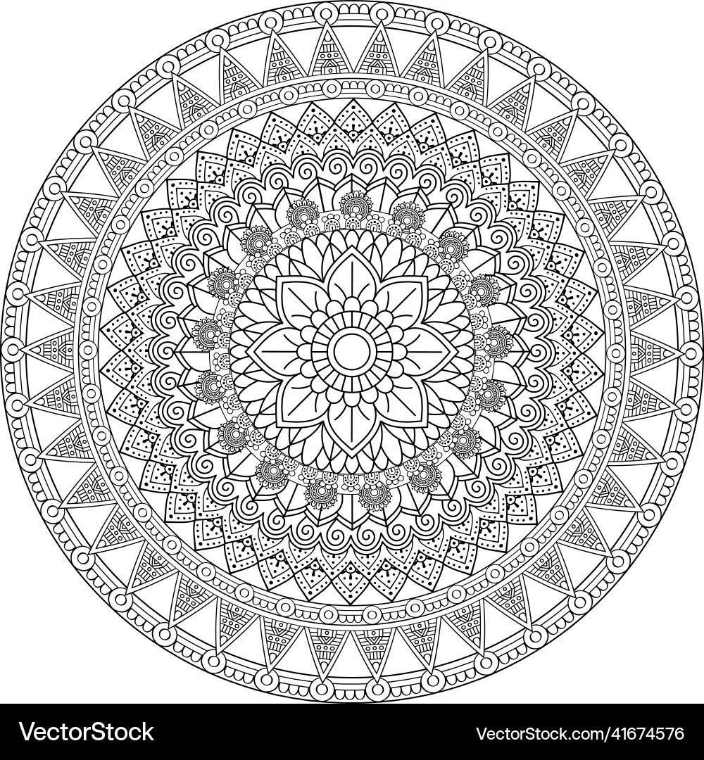 Circular pattern in form of mandala Circular pattern in form of mandala Vector Image