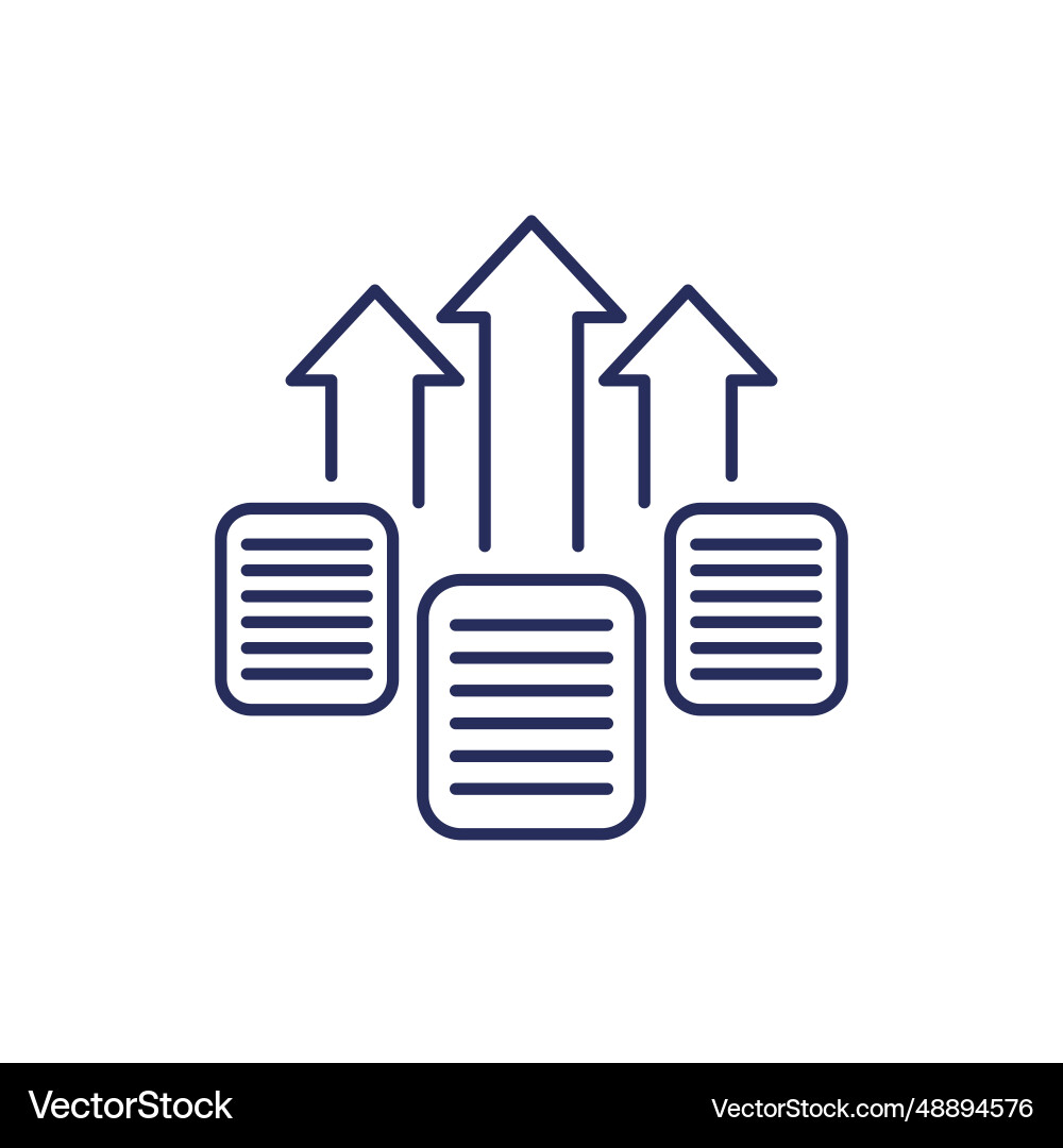Export data line icon on white vector image