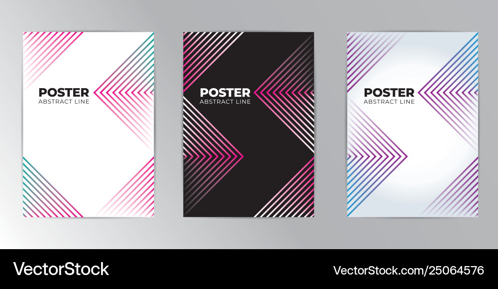 Geometric Pattern Background Set Vector Image