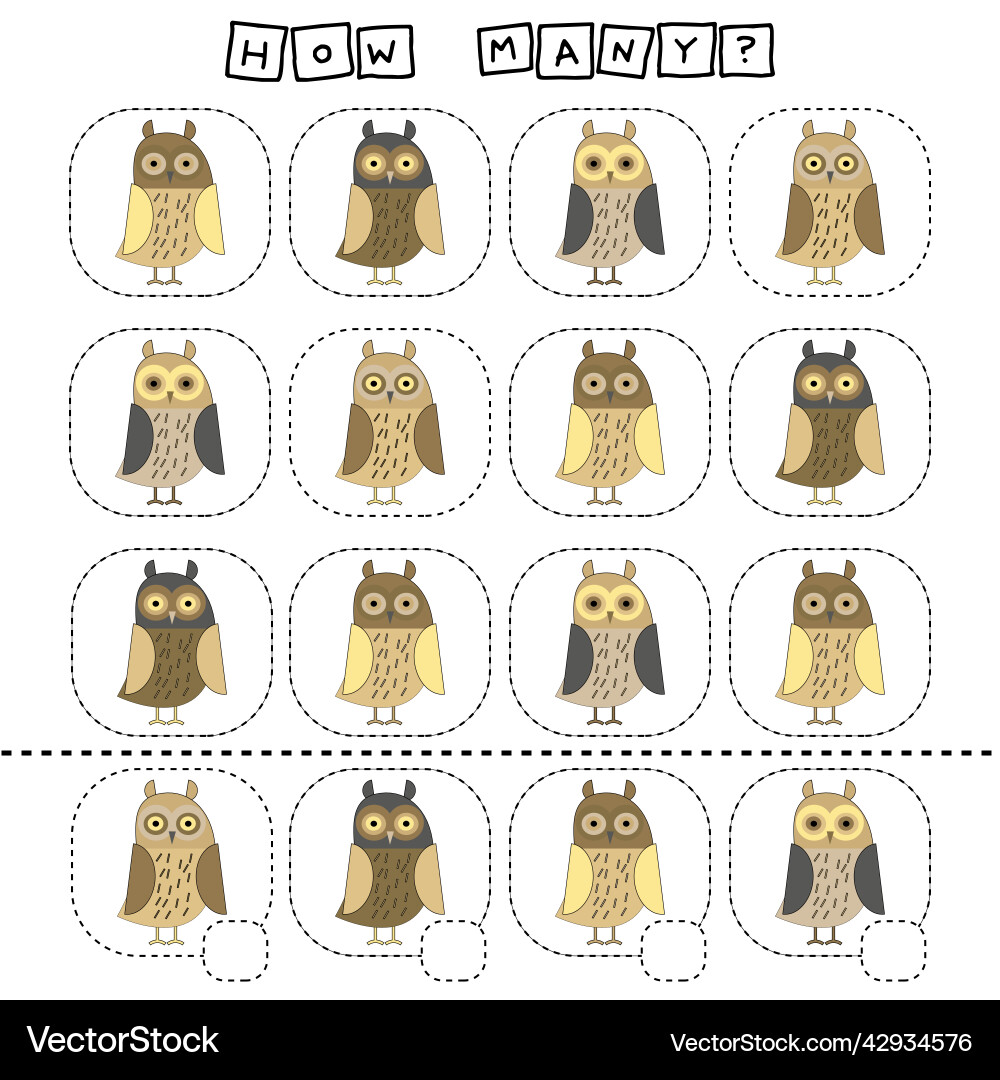 How many 3 How many 3 vector image