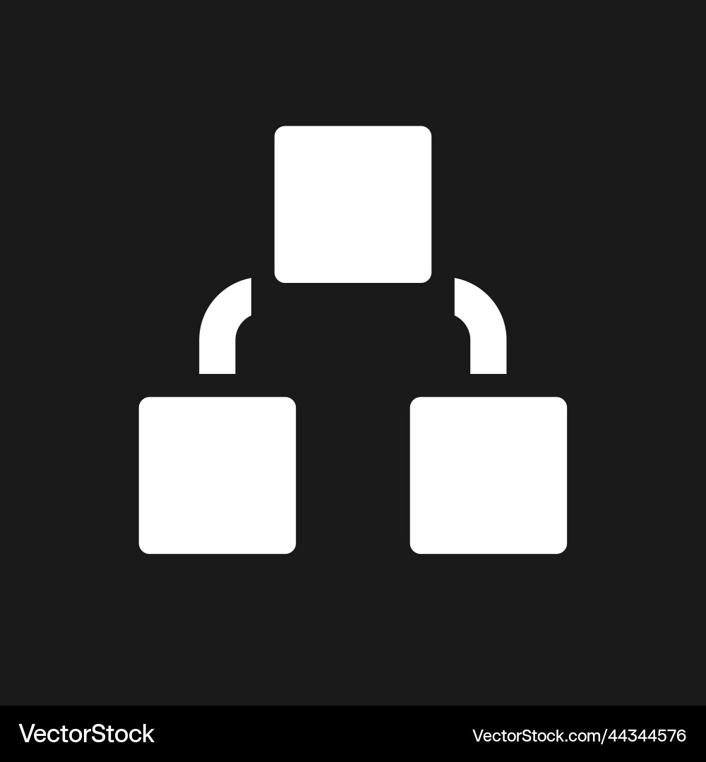 Infographic blocks pixel dark mode glyph ui icon Vector Image