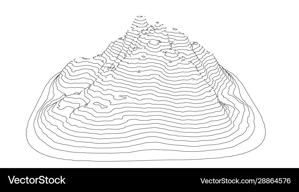 Kurve Linien in Form Teil Bergkette Kurve Linien in Form Teil Bergkette vektorbild