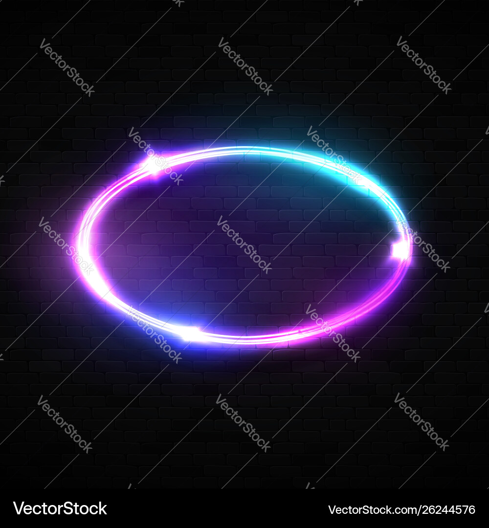 Neon Laser Frame - Retro Glow Vector Image