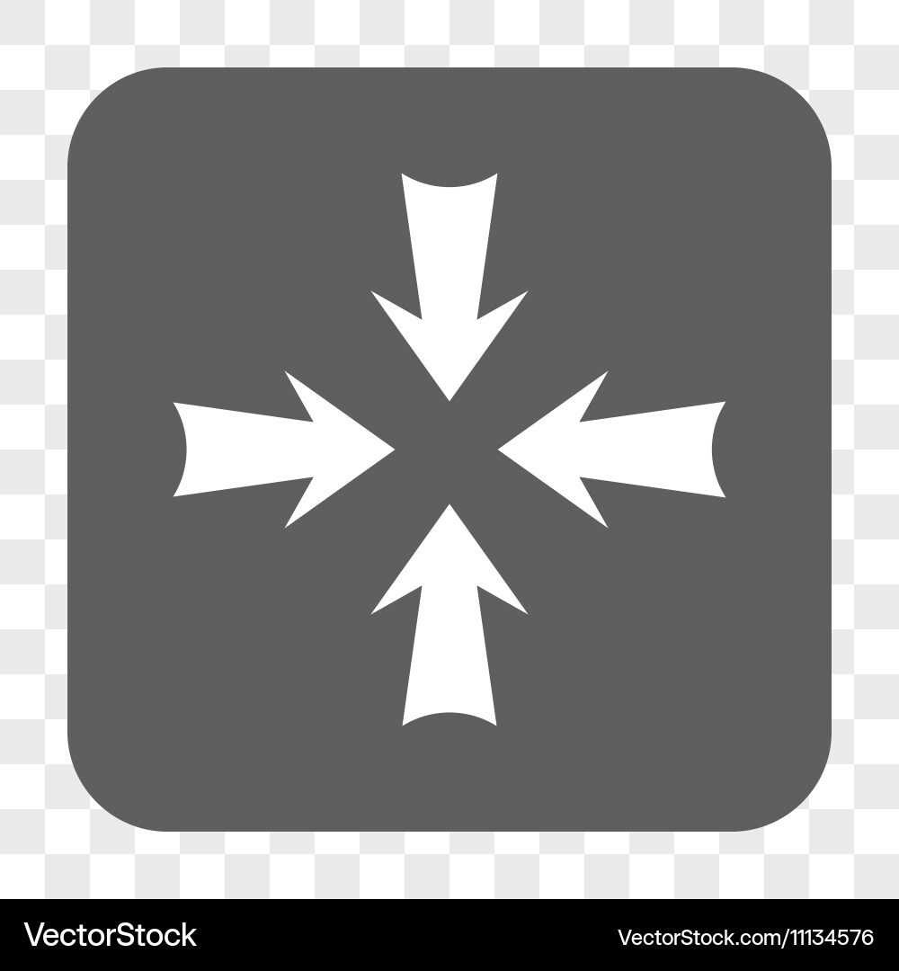 Reduce arrows rounded square button vector image