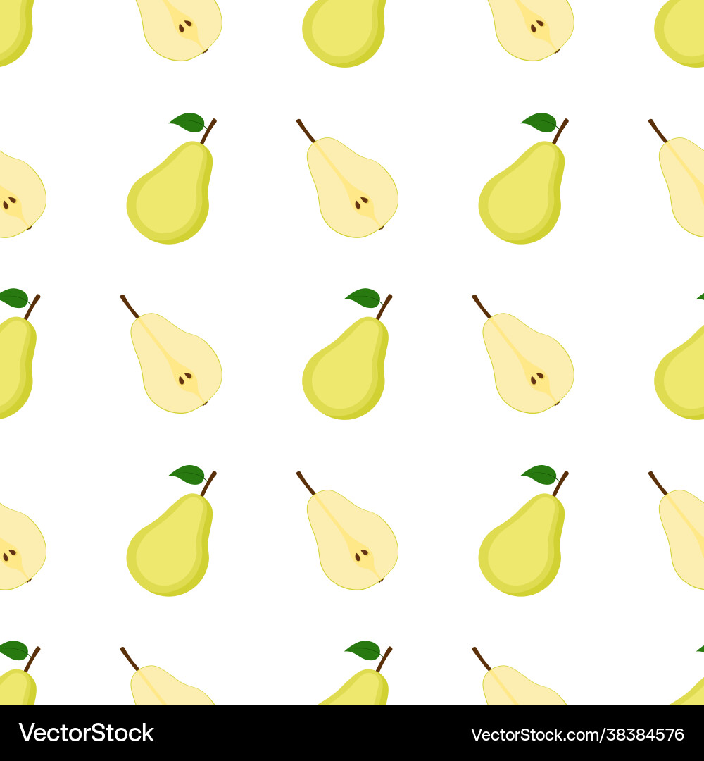 Seamless Pear Pattern Vector Image
