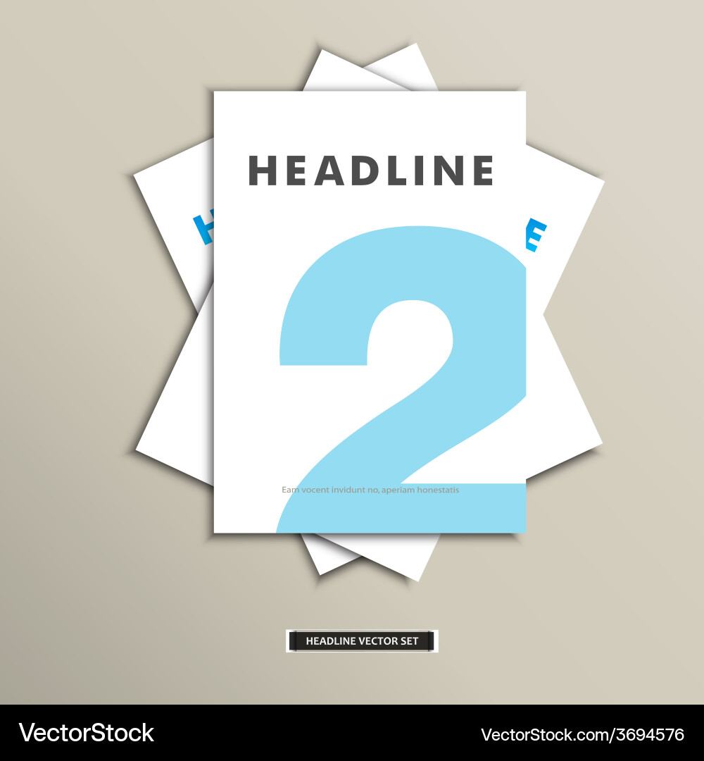Set of brochures with number on title page Vector Image