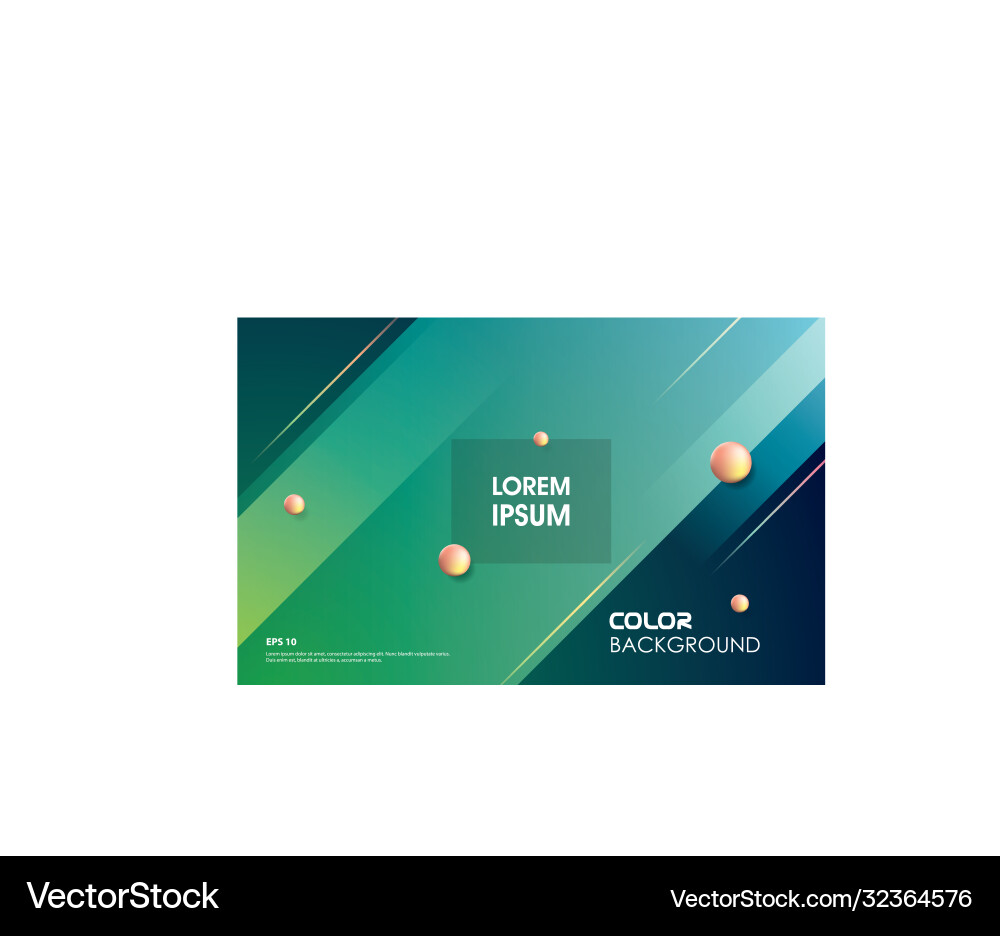 Trendy shape gradient colors green element design vector image