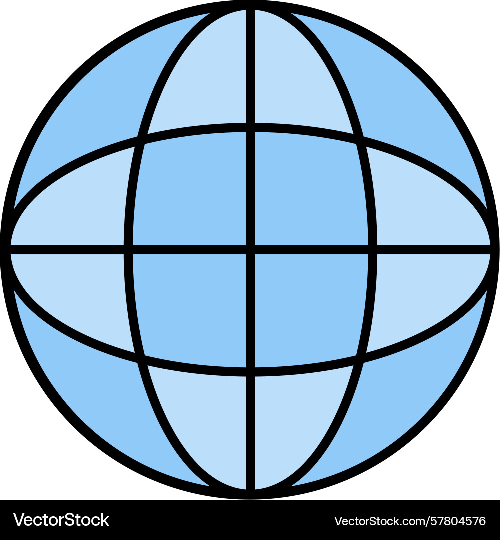 World wide line filled icon Vector Image