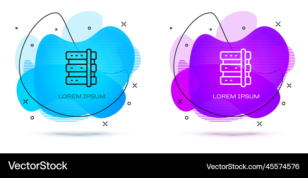 Zeilenserver Daten Webhosting-Symbol isoliert Zeilenserver Daten Webhosting-Symbol isoliert vektorbild
