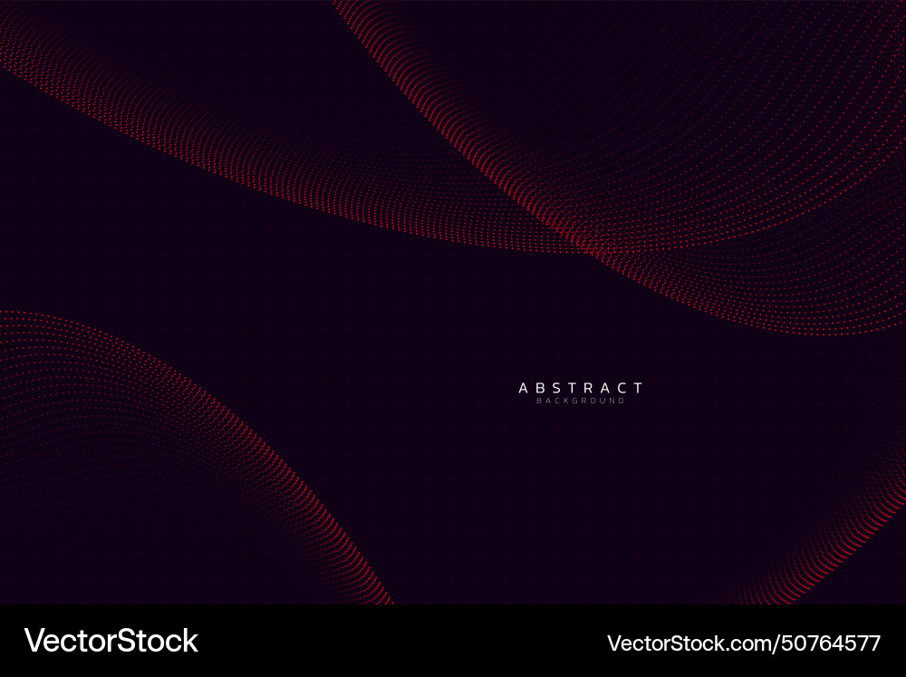 Abstract background with flowing curve particles Vector Image