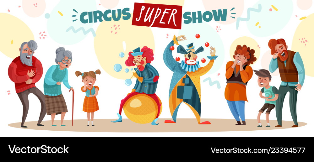 Clown show vector image