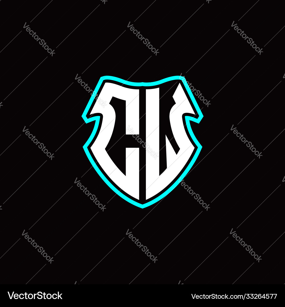 Cw initial logo design with a shield shape Cw initial logo design with a shield shape vector image