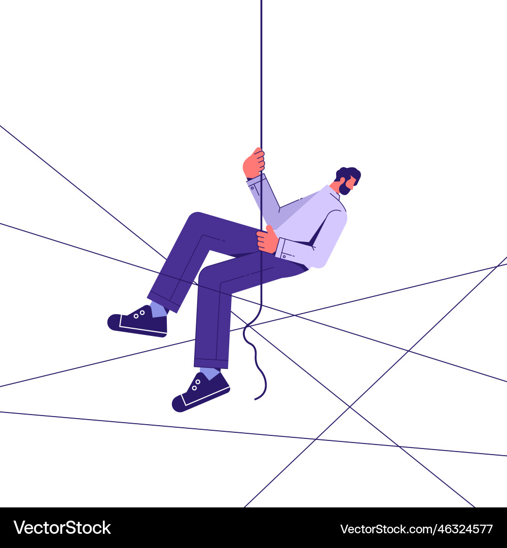 Finding the way out and solution for problem Vector Image