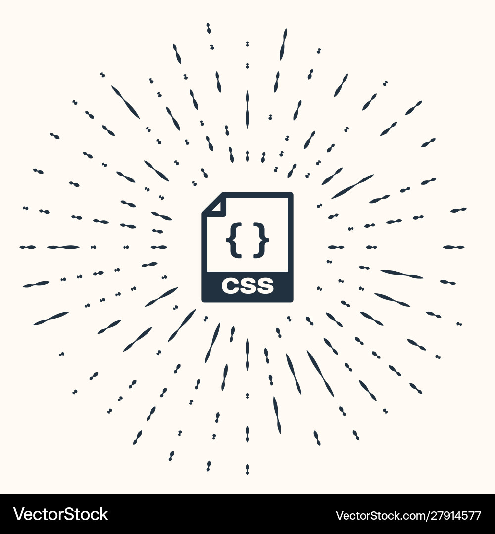 Grey css file document download button icon Grey css file document download button icon vector image